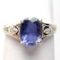 Blue Iolite gemstone in 925 Sterling silver ring size 8 